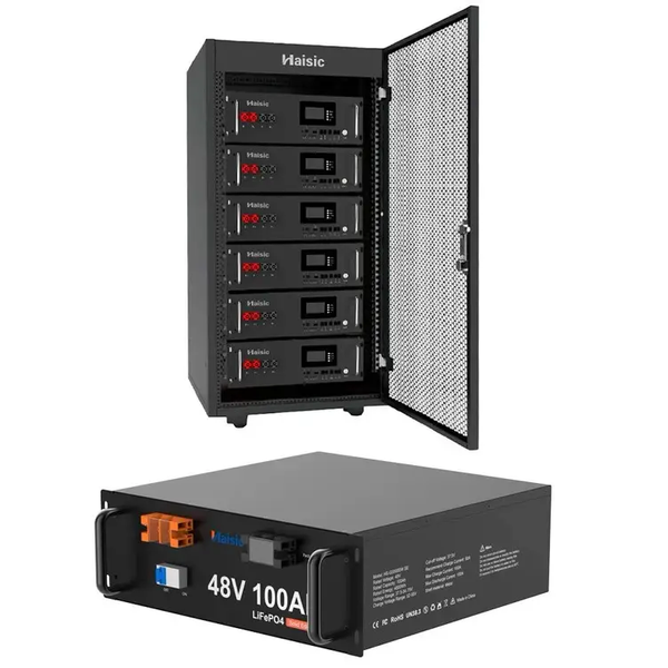 Акумулятор Haisic LiFePO4 48V/100AH, 4800W*h, 100А (літій-залізо-фосфатний акумулятор для ДБЖ (UPS)) HC48100 фото