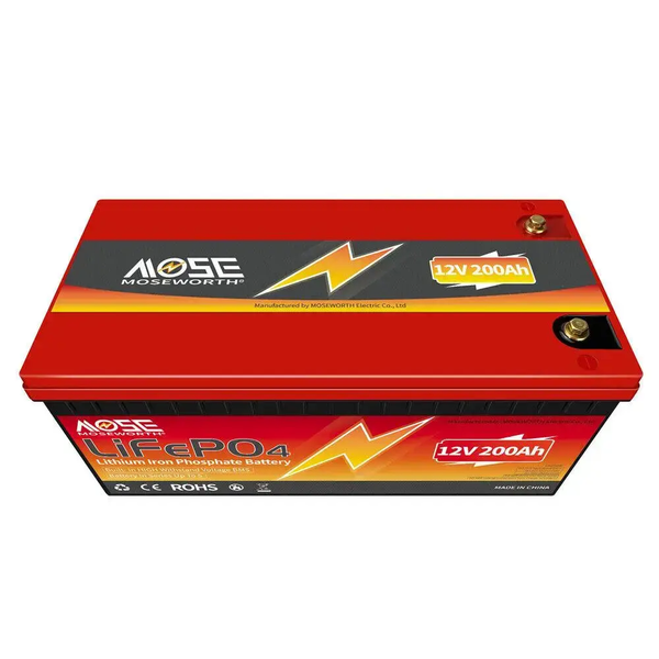 Акумулятор MOSEWORTH LiFePO4 12 V 200 Ah (2560Wh) з вбудованим BMS 6000+ циклів 24200-1 фото