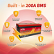 Акумулятор MOSEWORTH LiFePO4 12 V 200 Ah (2560Wh) з вбудованим BMS 6000+ циклів 24200-1 фото 4
